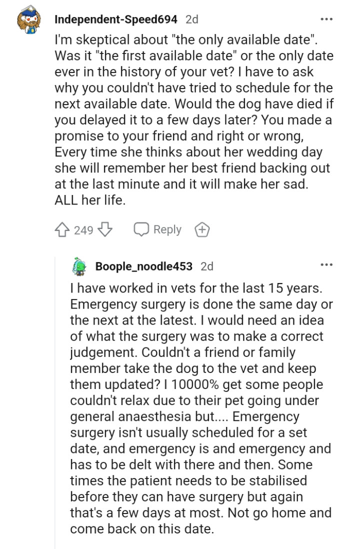 The OP made a promise to her friend