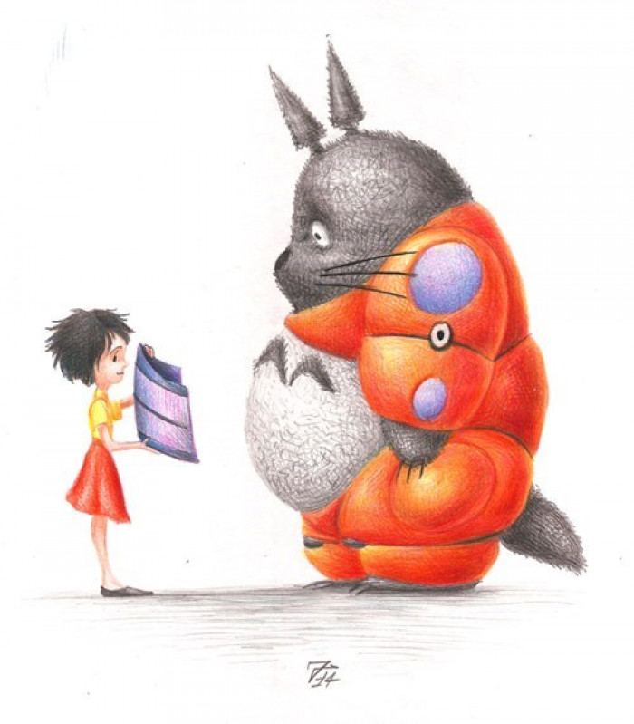 15. Big Hero 6 + My Neighbor Totoro