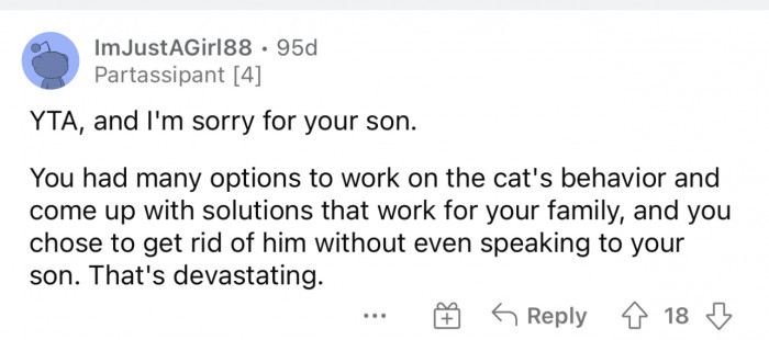 This was not the best decision on the dad's part when it came to the cat.