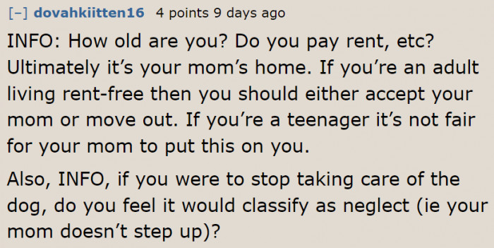 Some Redditors need more info about the OP's situation.