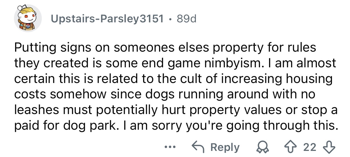 “Some endgame nimbyism.”