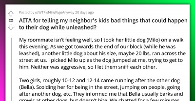 A Vet Tech Warns Neighborhood Kids About The Dangers Of Keeping Their Dog Off-Leash, Ends Up Getting Screamed At By Their Mother