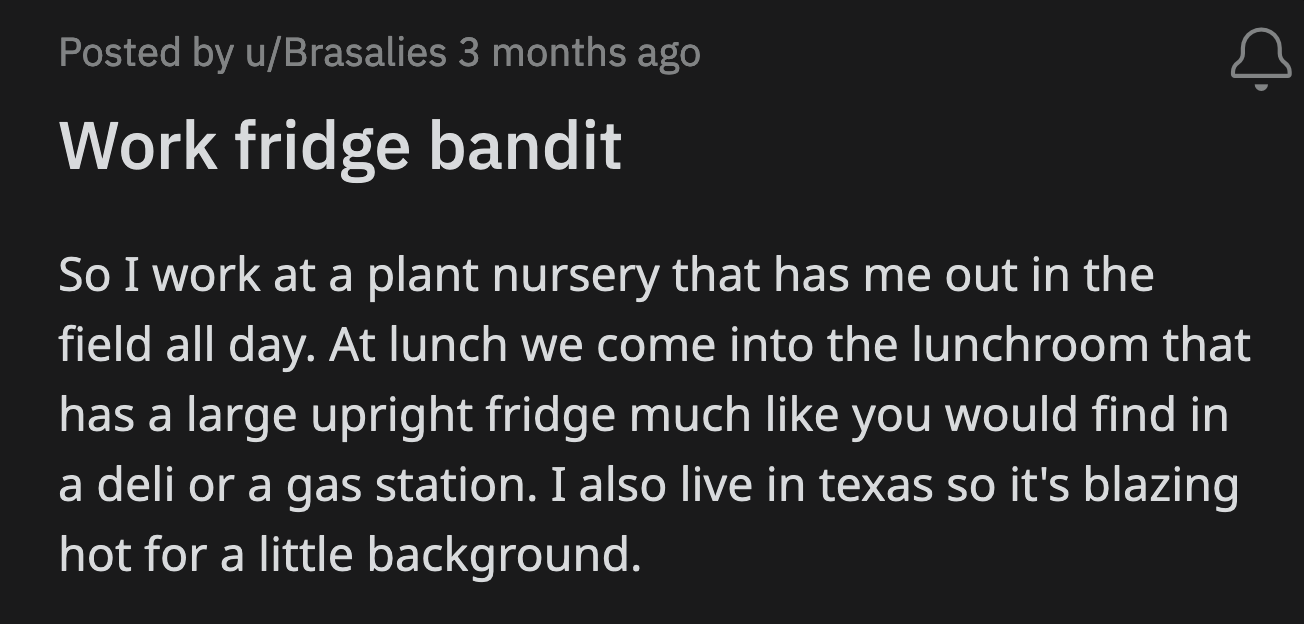 OP went home, determined not to be beaten by the thief. If his spicy curry didn't work, his tuna sandwich that was hot enough to burn metal might just.