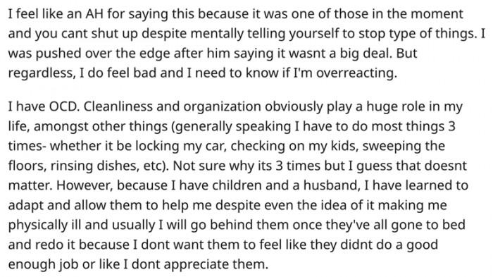 OP already feels like the AH, and she wants an outside opinion: