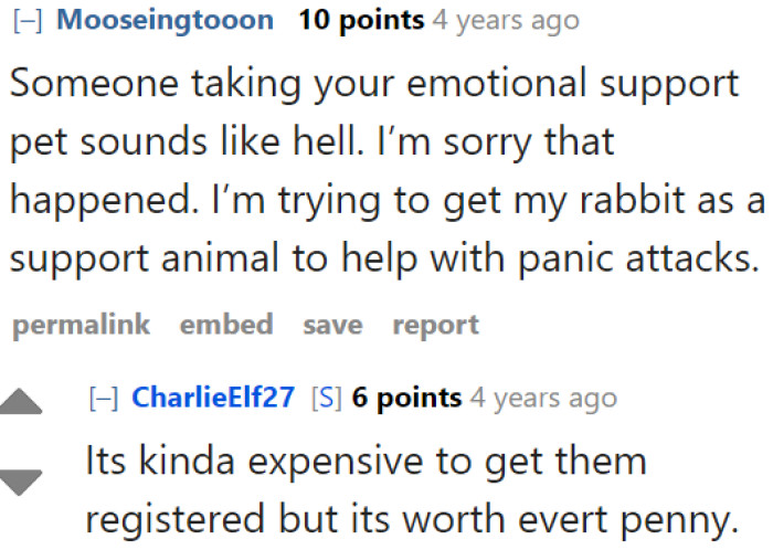 The mom is horrible for trying to take the OP's source of emotional support.