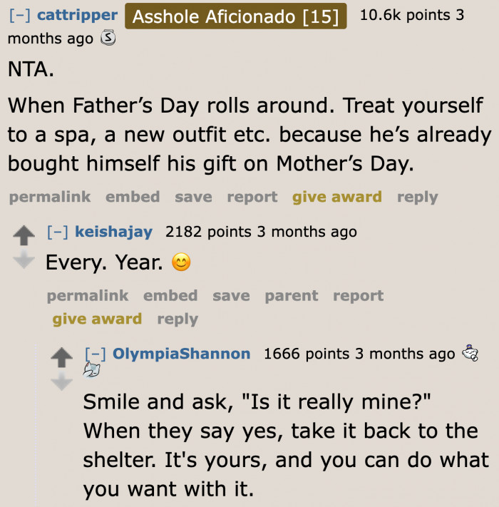 Some redditors came up with ideas for revenge.