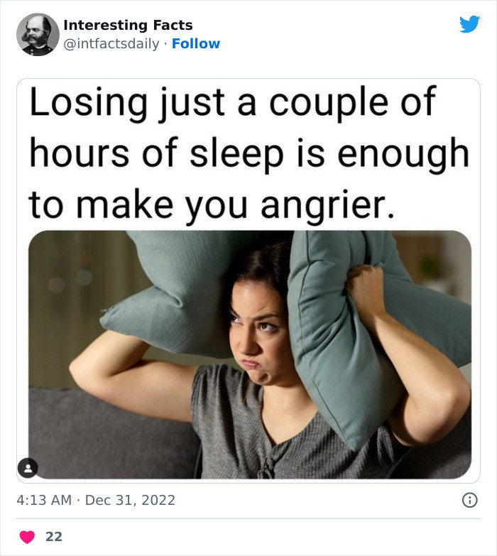 11. Losing sleep can make you angrier