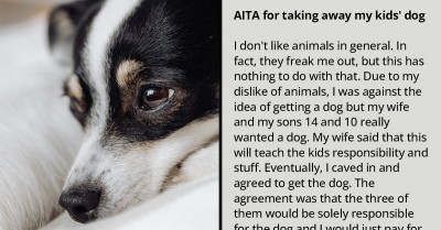 Redditors React To A Story About A Father Who Punished His Children By Rehoming Their Dog