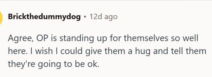 OP should take care of themselves