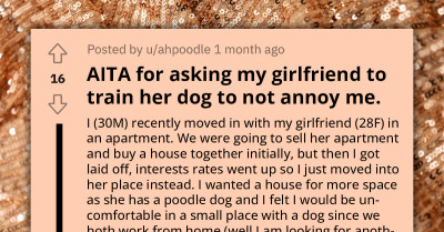 Reddit Users Criticize Unemployed Man For Advising Working Girlfriend To Train Her Clingy Dog To Stop Annoying Him