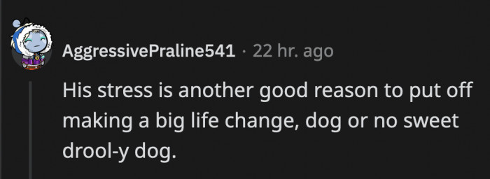 They're planning on moving in after he gets his doctorate, but maybe that's the best time to discuss things more seriously