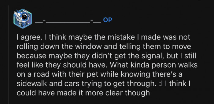 OP replied to the previous user's comment: