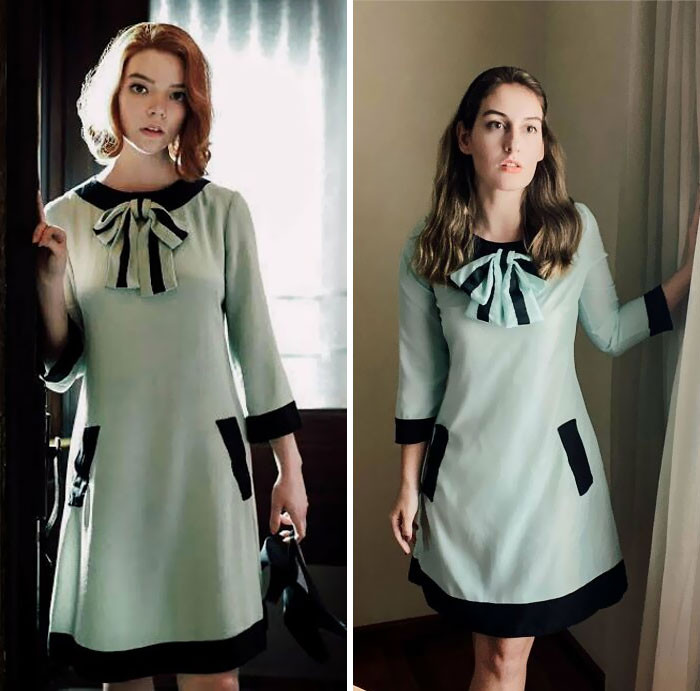 33. Tried To Recreate A 60’s-Inspired Dress From The Queen’s Gambit