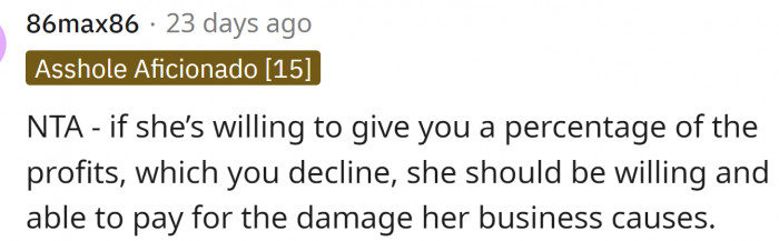 You can share the expenses if you share the profits.