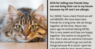 A Person Severely Allergic To Cats Tells His Best Friend Not To Bring His Pet To His Going Away Party, Causing A Rift In Their Friendship