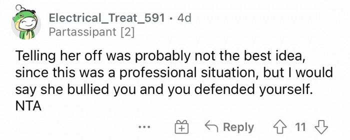 Anne was probably the bully, not you.