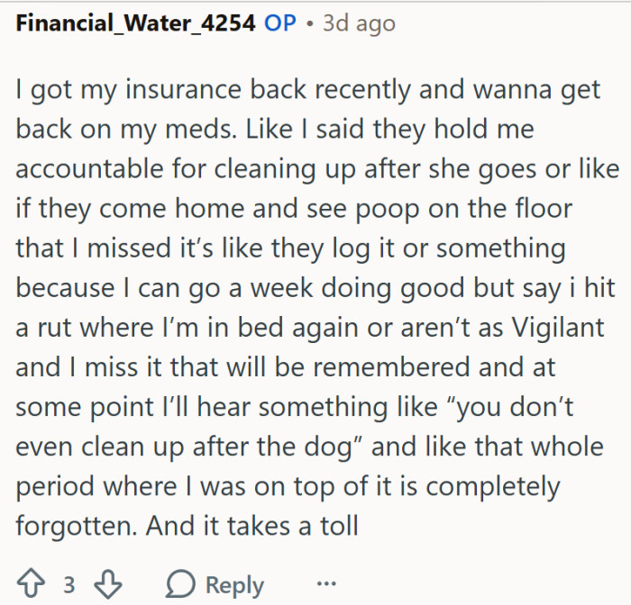 The OP responded
