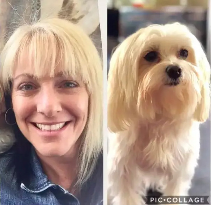 12. She and her little pup got matching hairstyles