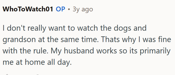 Woman caring for two rambunctious dogs while preparing for a newborn