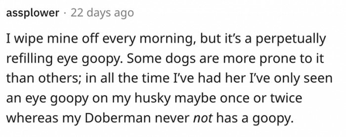 I wipe mine off every morning