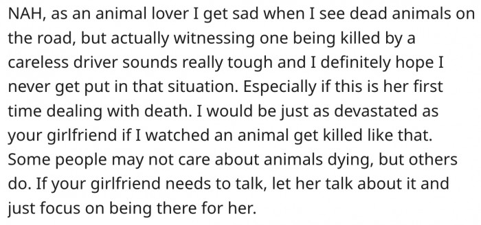 1. Witnessing the death of an animal can be devastating for most animal lovers.