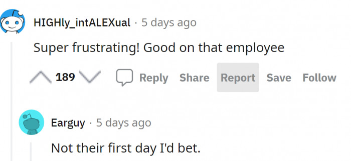 Redditors Also Commend This Employee and Added That She Probably Has Experience.