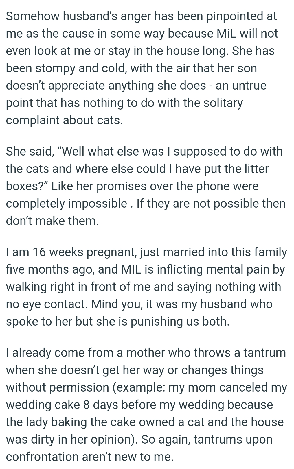 An Untrue Point That Has Nothing to Do with the Sole Complaint About Cats