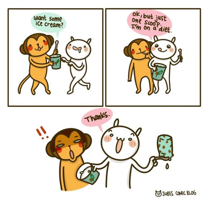 Our definition of 'one scoop' is clearly very different