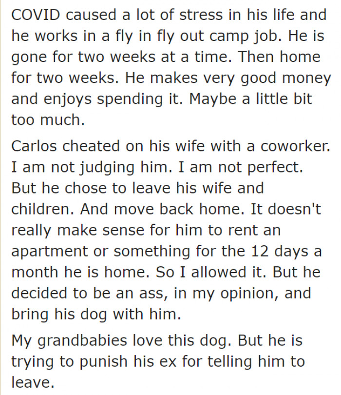 The fault of the OP's son