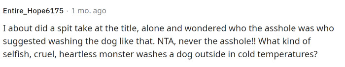 We all pretty much did a spit take at the title. I wash my dog in the shower all the time.