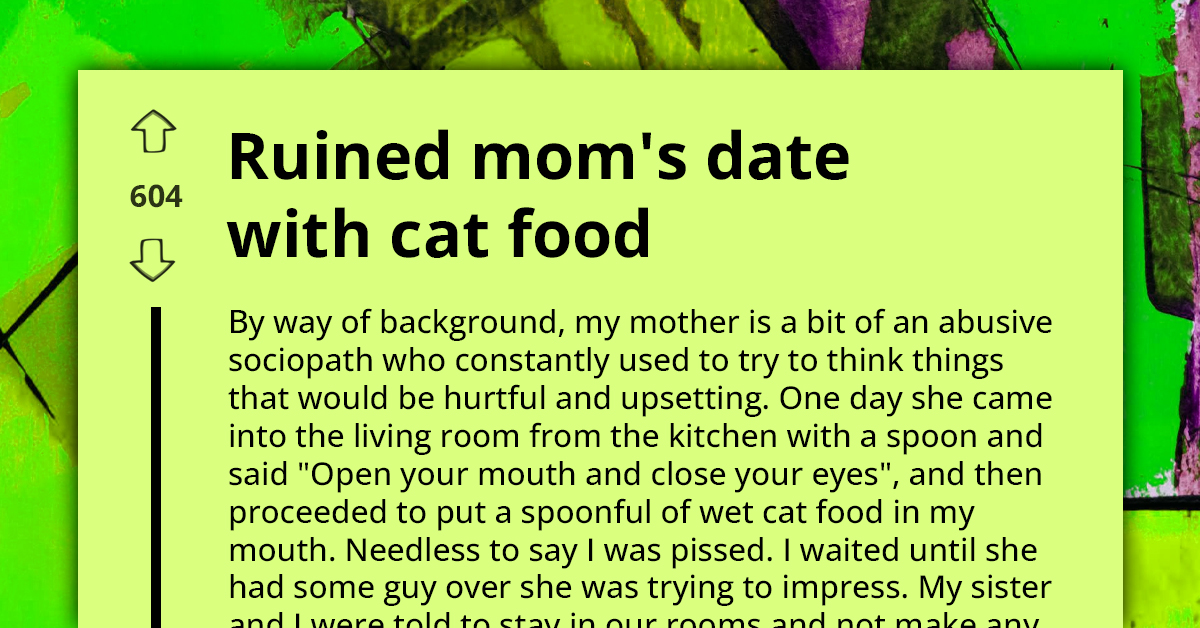 Child Sabotages Abusive Mother's Romantic Date By Eating Cat Food In Front Of Them