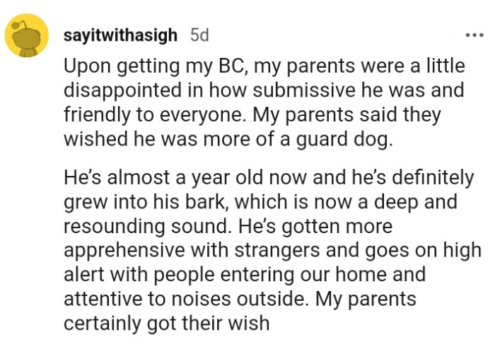 19. He definitely grew into his bark