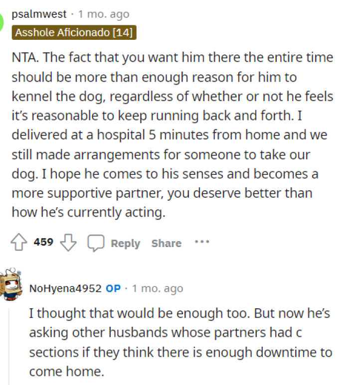 It seems like everyone is pretty much telling her that she deserves better and that he needs to be with her regardless.