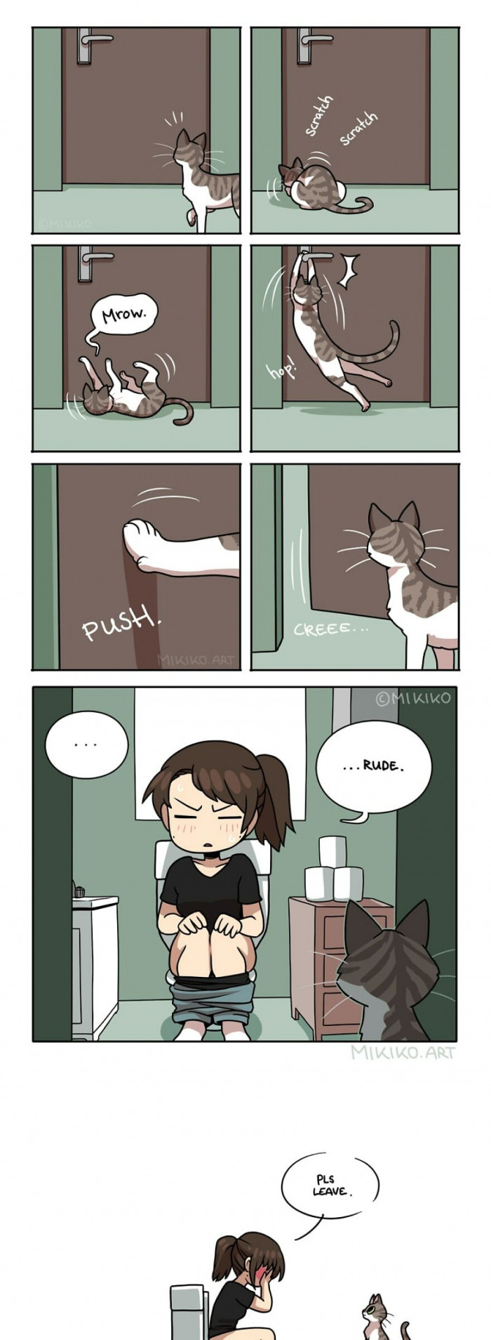 3. Cats have absolutely no sense of privacy whatsoever.