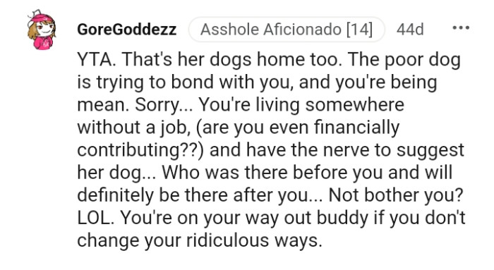 The OP is on his way out if he doesn't change