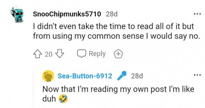 Common sense will let you say no