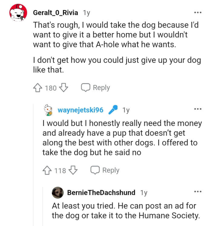 This Redditor doesn't get how this person could just give up their dog