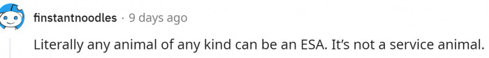 Any animal can be an ESA