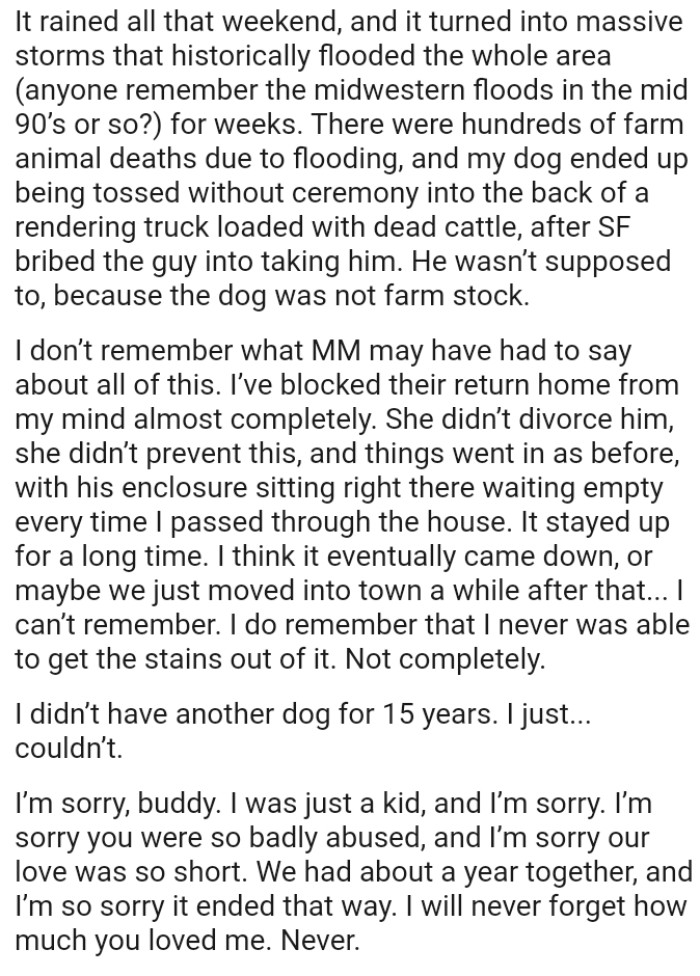 She didn’t divorce him; she didn’t prevent this, and things went on as before.