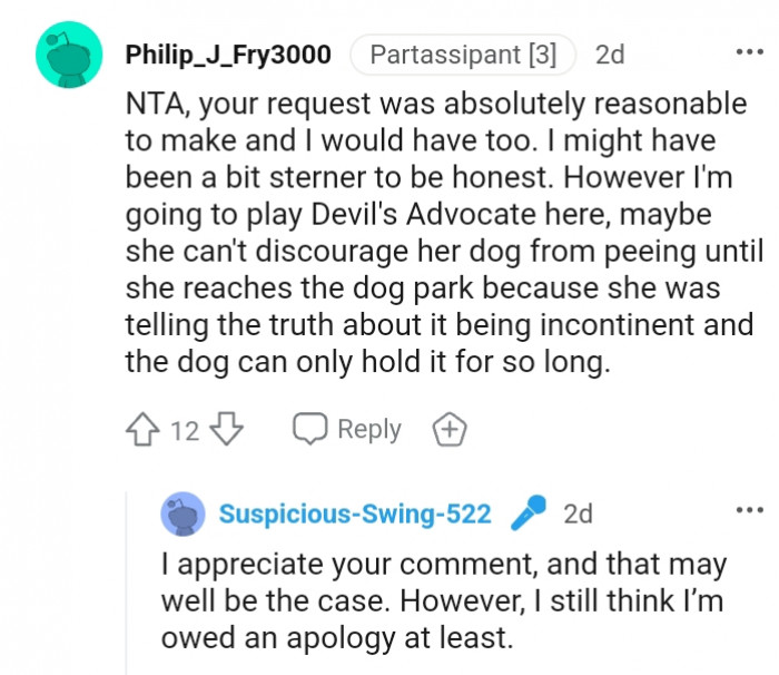 Your request was absolutely reasonable