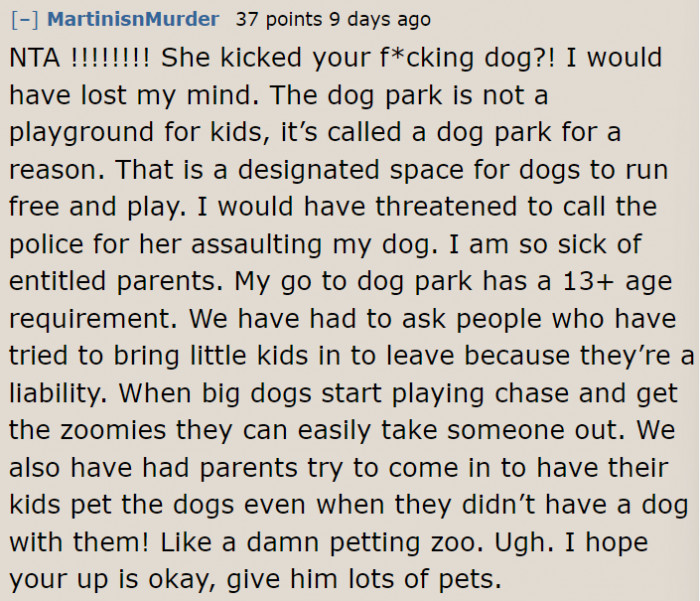 Some would have called the police in that situation.