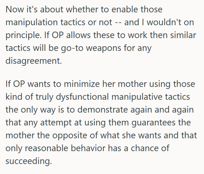There are some manipulative tactics at play here