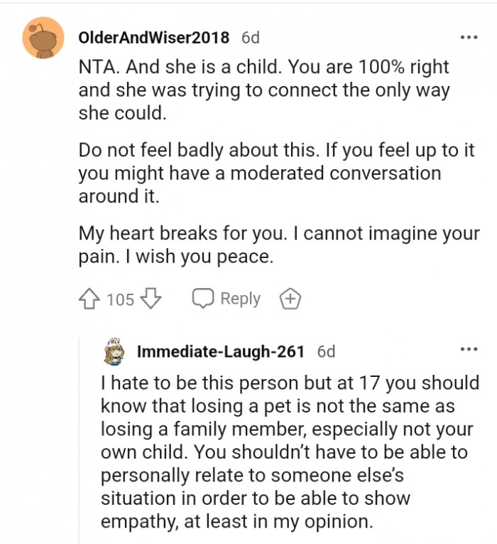 15. She was trying to connect the only way she could