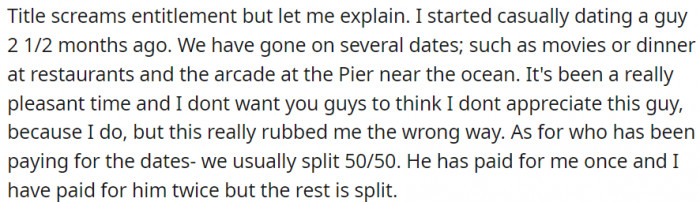 It screams entitlement but let me explain