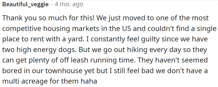 This other person's experience was useful for one Redditor.