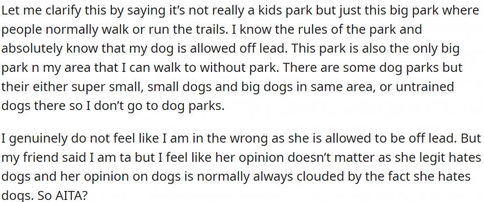 OP has no one to ask for an objective opinion. So, that's were Redditors come in...