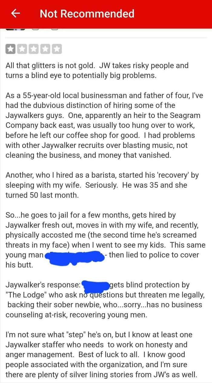 30. “Started His ‘Recovery’ By Sleeping With My Wife”