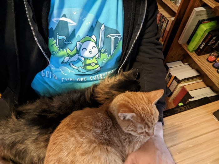 She's getting some cuddles