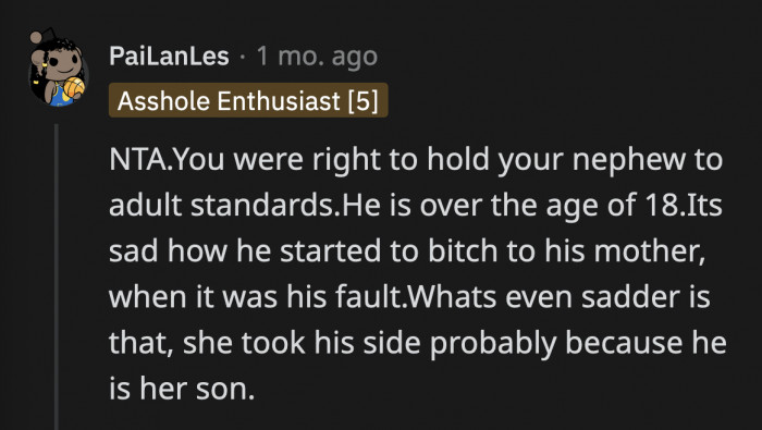 OP did nothing wrong; John is a grown-up who agreed to this job. He was paid to do it, and he failed. OP didn't even scold him; she just asked him to let her know if he couldn't show up.