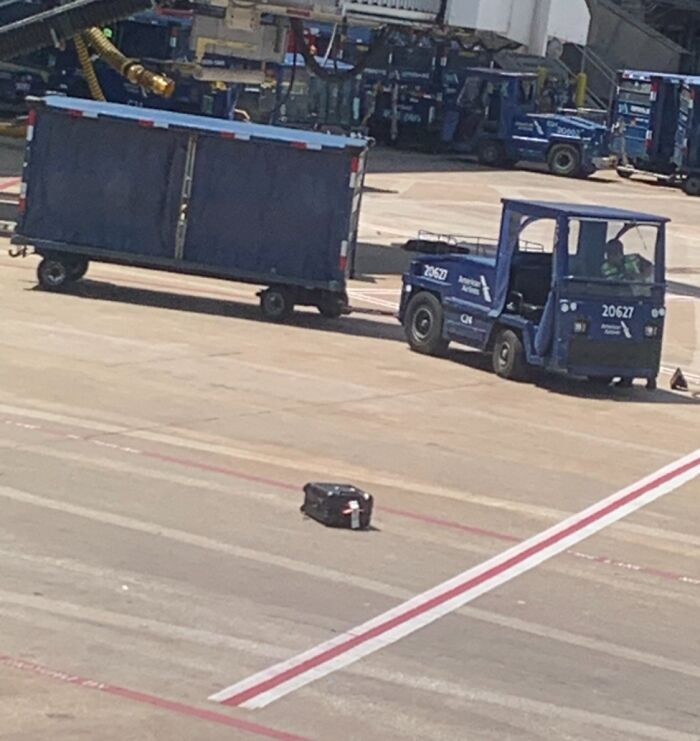 24. This Luggage Left On The Airport Tarmac